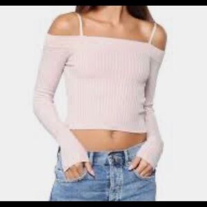 FORVER 21•cold shoulder knit sweater size L